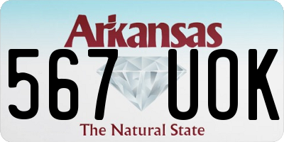 AR license plate 567UOK