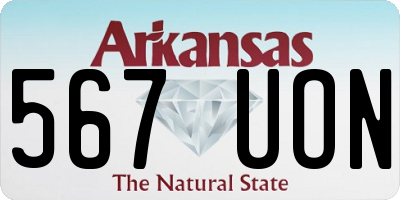AR license plate 567UON