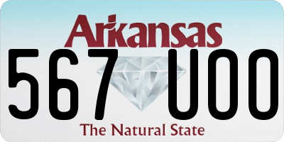 AR license plate 567UOO