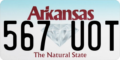 AR license plate 567UOT