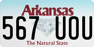 AR license plate 567UOU
