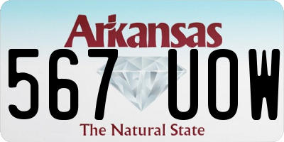AR license plate 567UOW