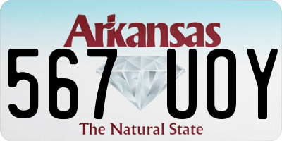 AR license plate 567UOY