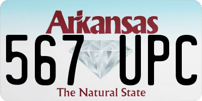 AR license plate 567UPC