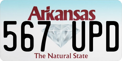 AR license plate 567UPD