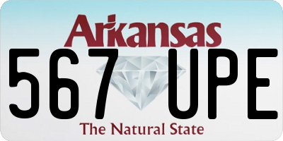 AR license plate 567UPE