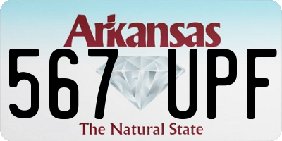 AR license plate 567UPF