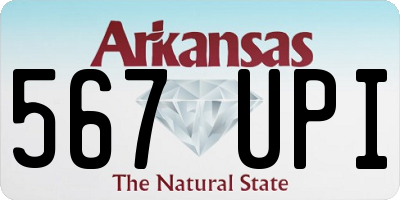 AR license plate 567UPI
