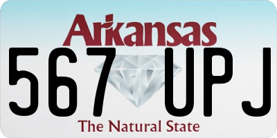 AR license plate 567UPJ