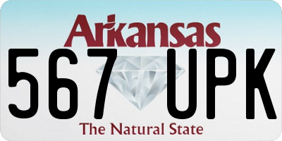 AR license plate 567UPK