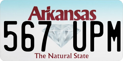 AR license plate 567UPM