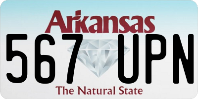 AR license plate 567UPN