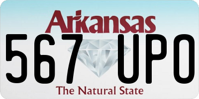 AR license plate 567UPO