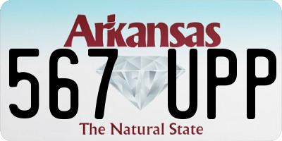 AR license plate 567UPP