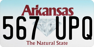 AR license plate 567UPQ