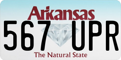 AR license plate 567UPR
