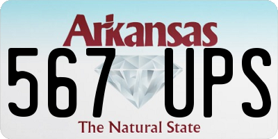 AR license plate 567UPS