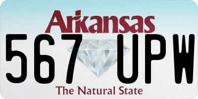 AR license plate 567UPW