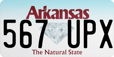 AR license plate 567UPX