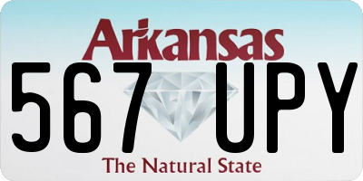 AR license plate 567UPY