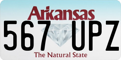 AR license plate 567UPZ