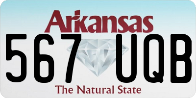 AR license plate 567UQB