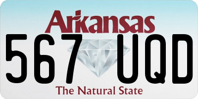 AR license plate 567UQD