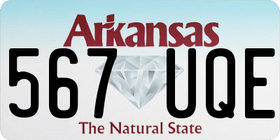 AR license plate 567UQE