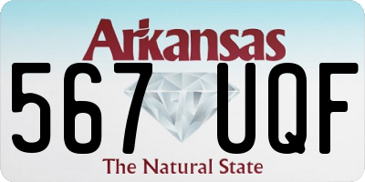 AR license plate 567UQF
