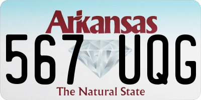 AR license plate 567UQG