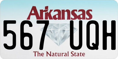 AR license plate 567UQH