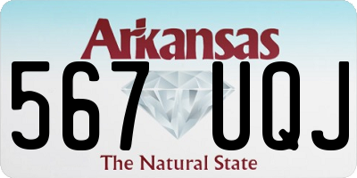AR license plate 567UQJ