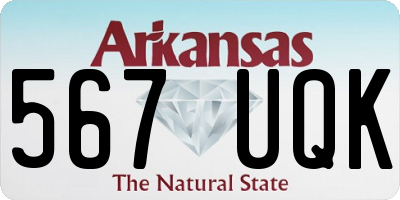 AR license plate 567UQK