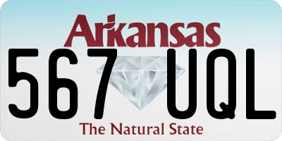 AR license plate 567UQL