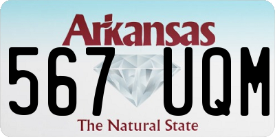 AR license plate 567UQM