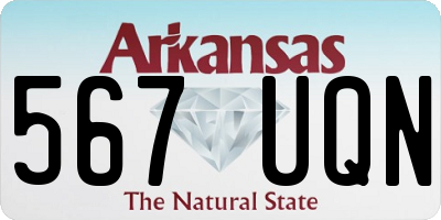 AR license plate 567UQN
