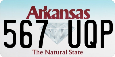AR license plate 567UQP
