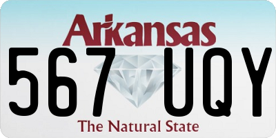 AR license plate 567UQY