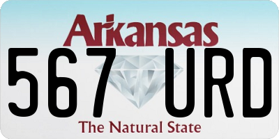 AR license plate 567URD