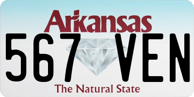 AR license plate 567VEN