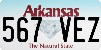 AR license plate 567VEZ