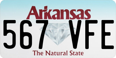 AR license plate 567VFE