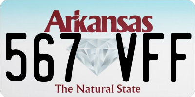 AR license plate 567VFF
