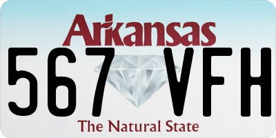AR license plate 567VFH