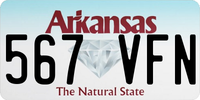 AR license plate 567VFN