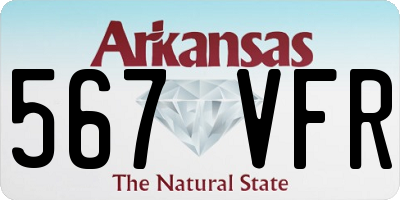 AR license plate 567VFR