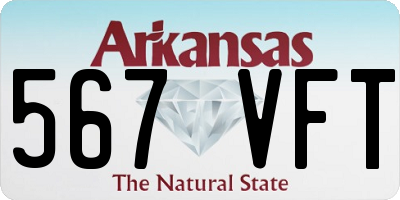 AR license plate 567VFT