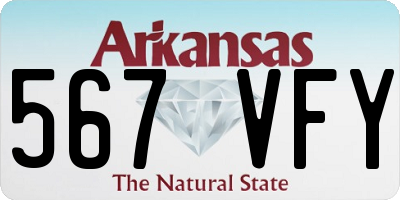 AR license plate 567VFY