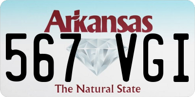 AR license plate 567VGI