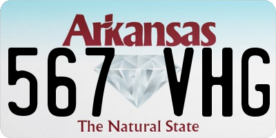 AR license plate 567VHG